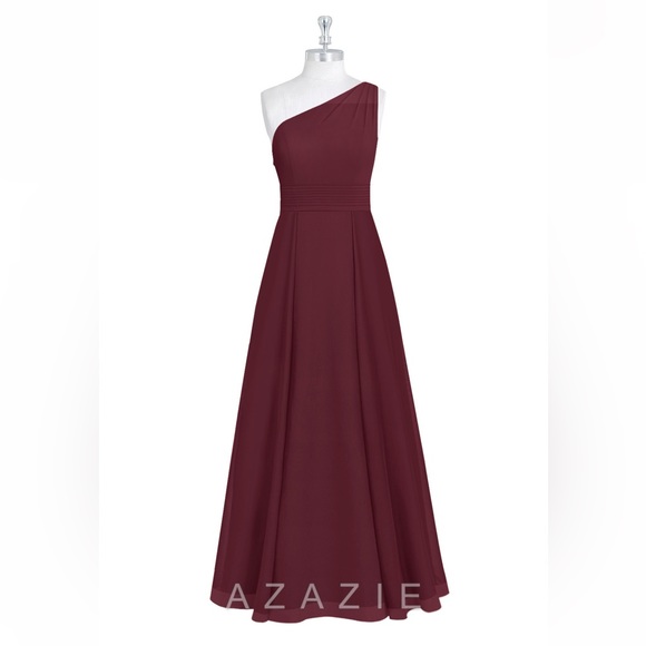 Azazie Dallas off the shoulder dress - Cabernet - Picture 1 of 4
